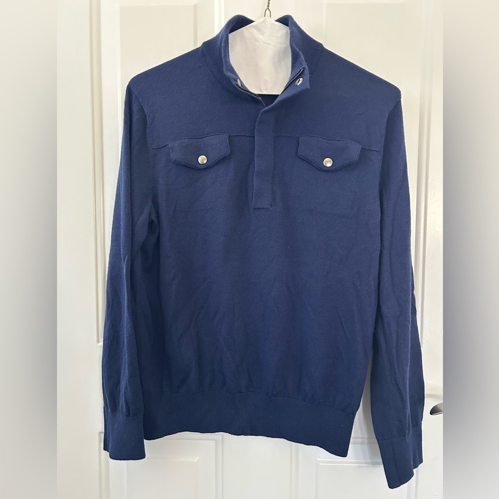 Banana Republic Men's Quarter Zip Sweater Size Large